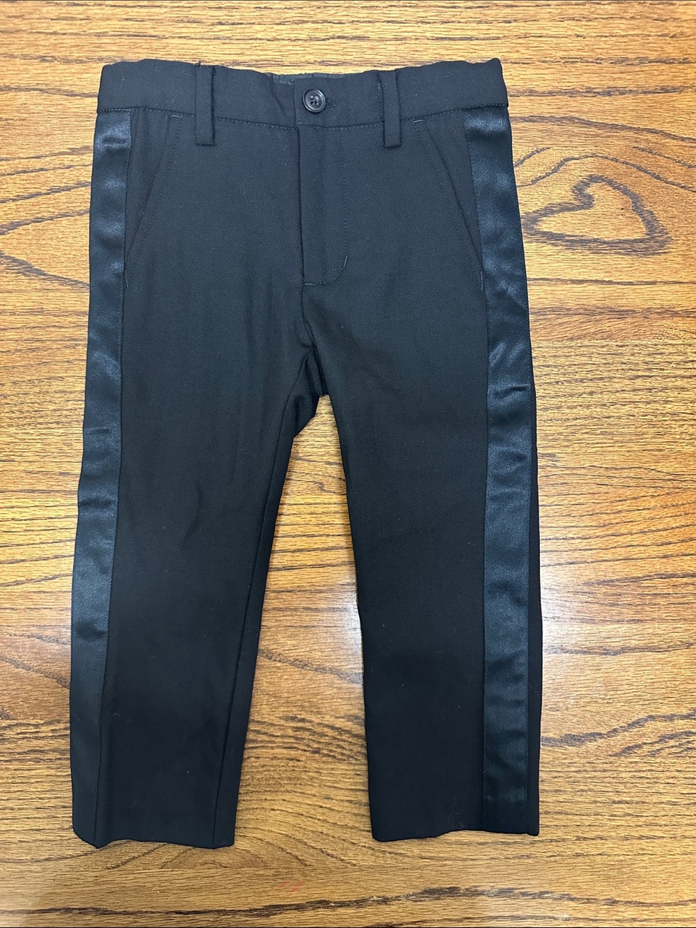 Janie and Jack Black Boys' Dress Pants with Satin Side Stripes